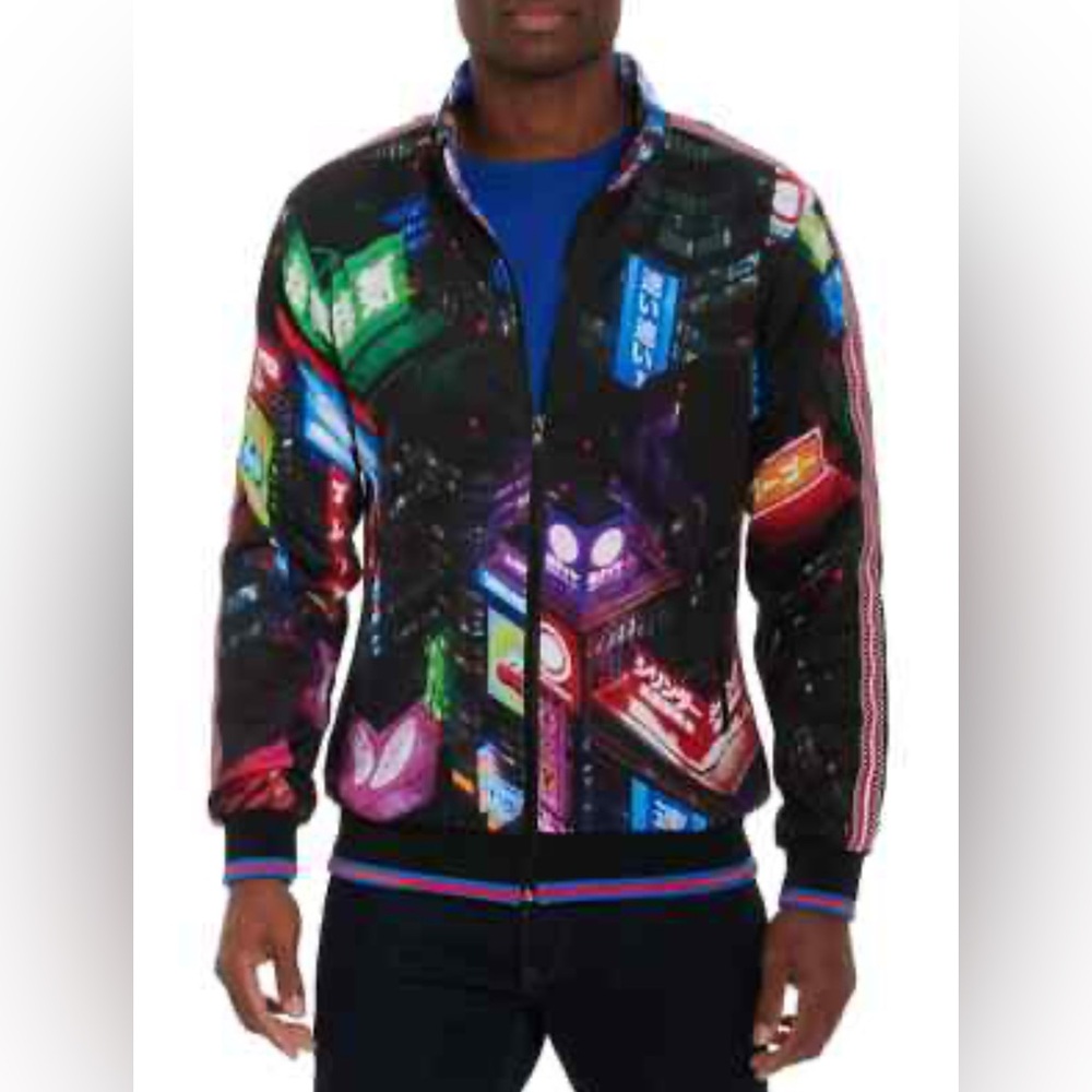 Robert Graham & Disney Pixar Collab Colorful Graphic Zip-Up Jacket Jacket 2XL